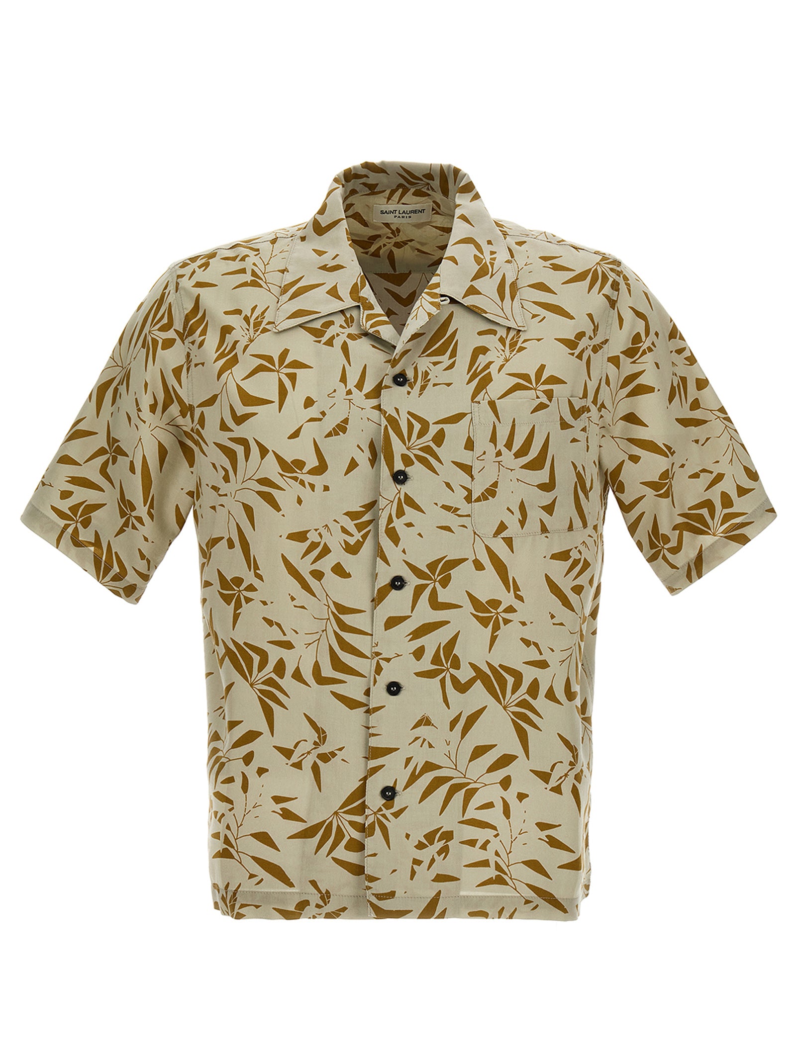 saint laurent-hawaiian shirt camicie verde-uomo