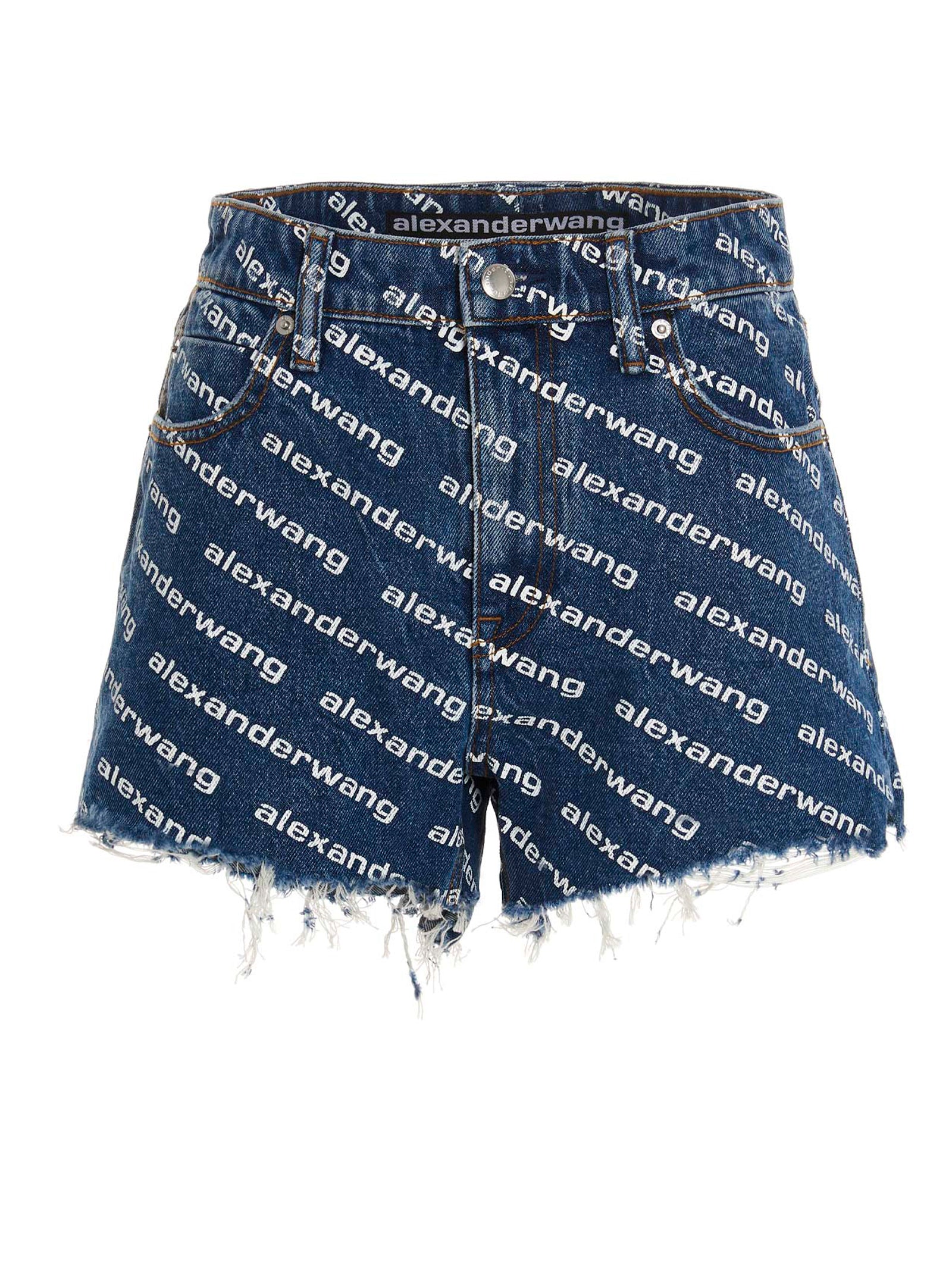 denim x alexander wang-bite bermuda, short blu-donna