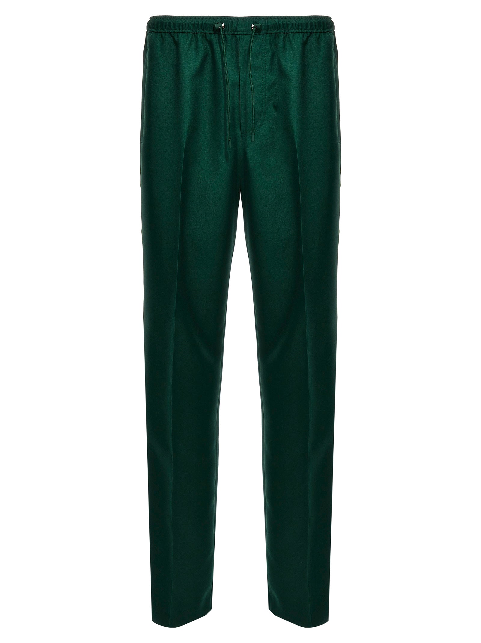 lanvin-side band track pantaloni verde-uomo