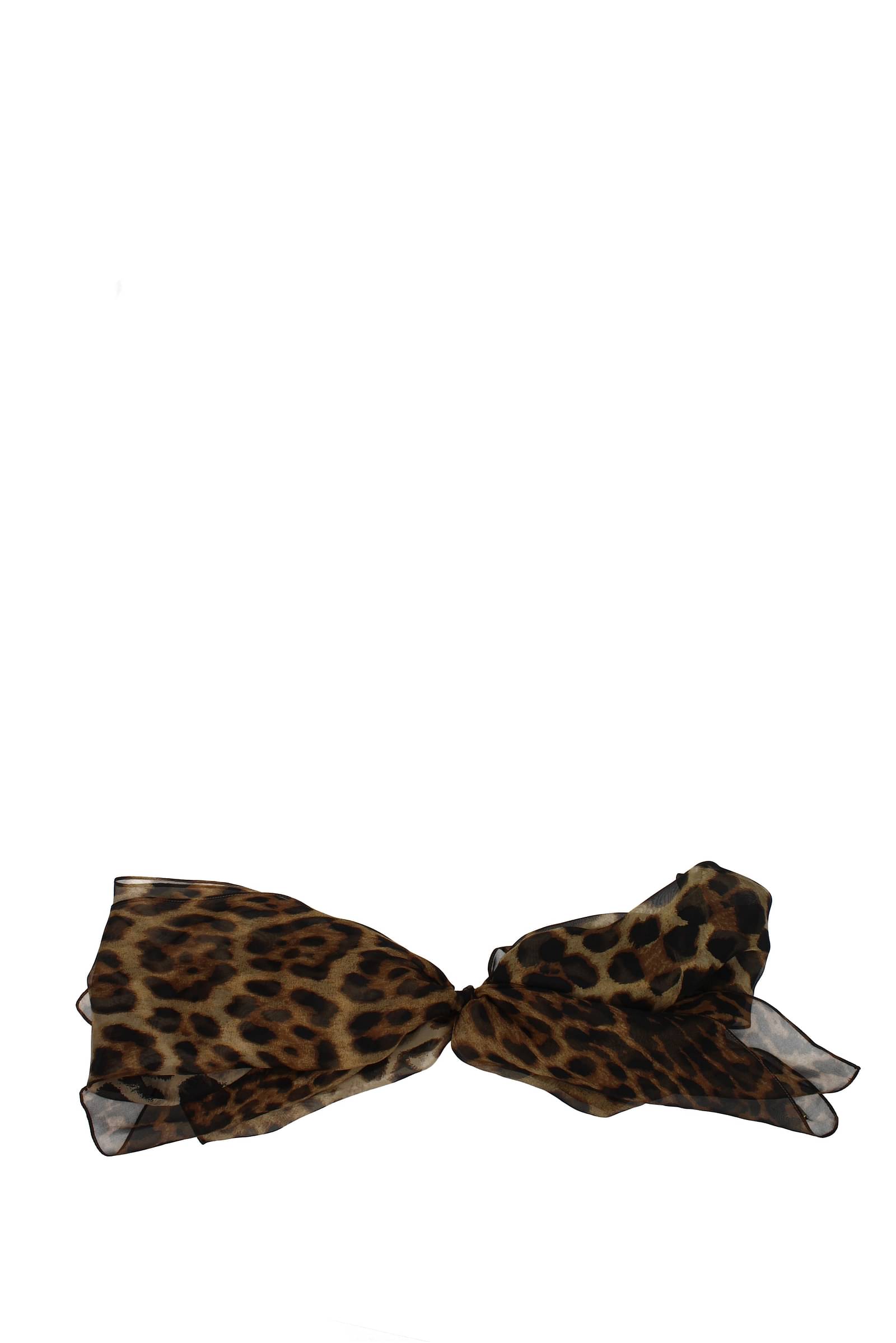 saint laurent-spille seta marrone leopardato-donna