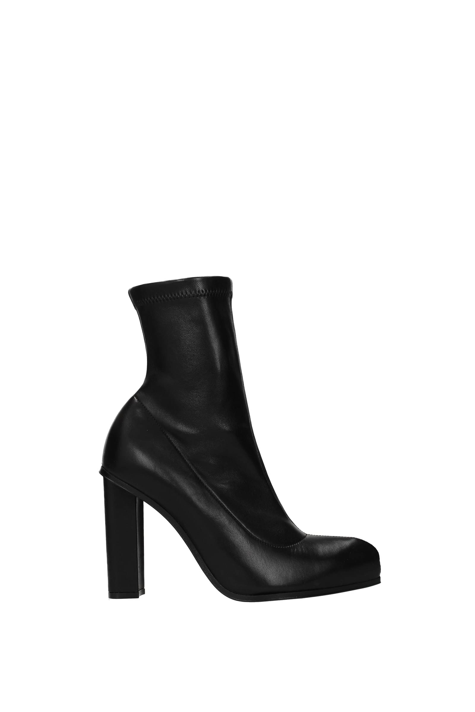 alexander mcqueen-stivaletti pelle nero-donna