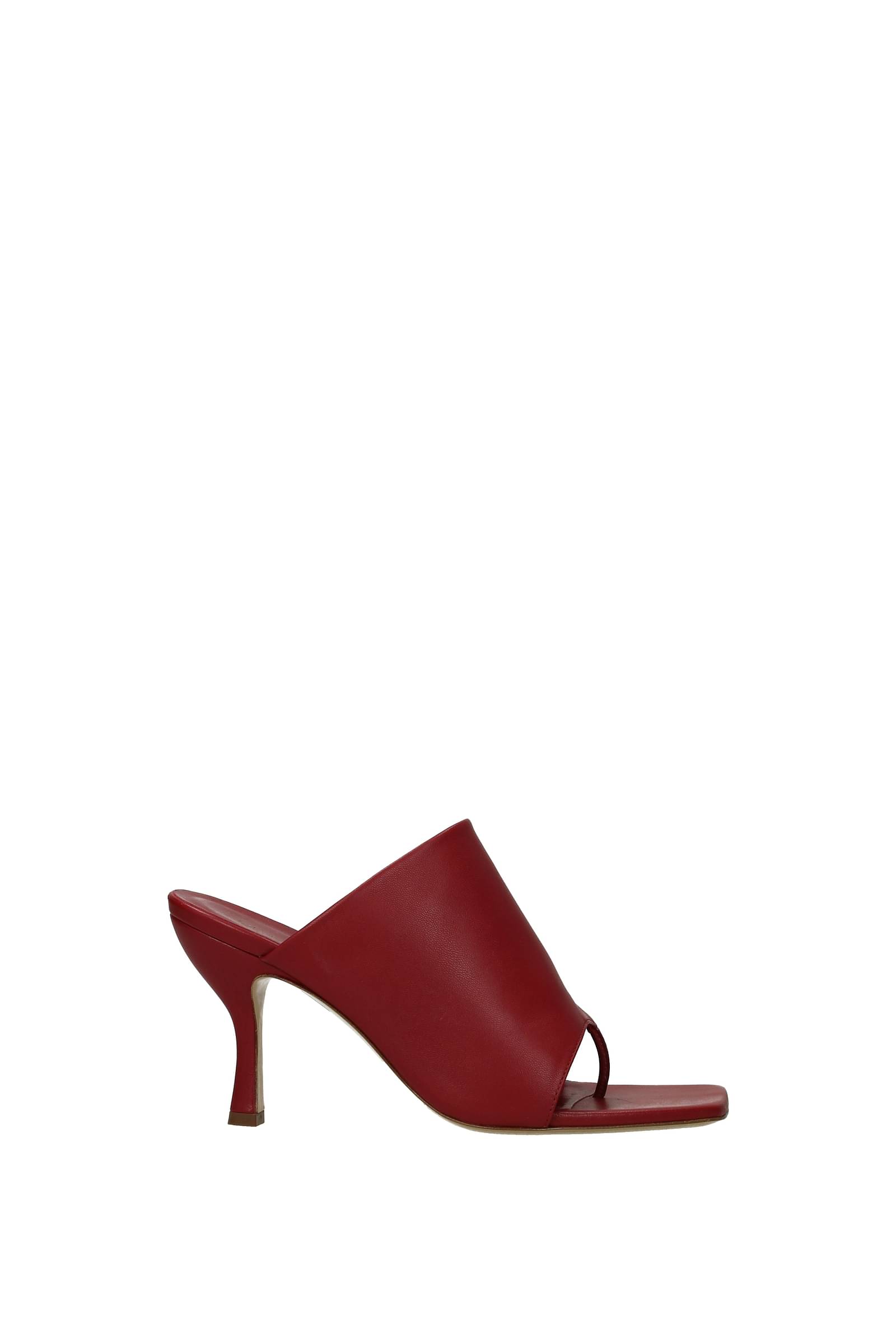 Gia Borghini-Sandali x pernille teisbaek Pelle Rosso Rosso Scuro-Donna