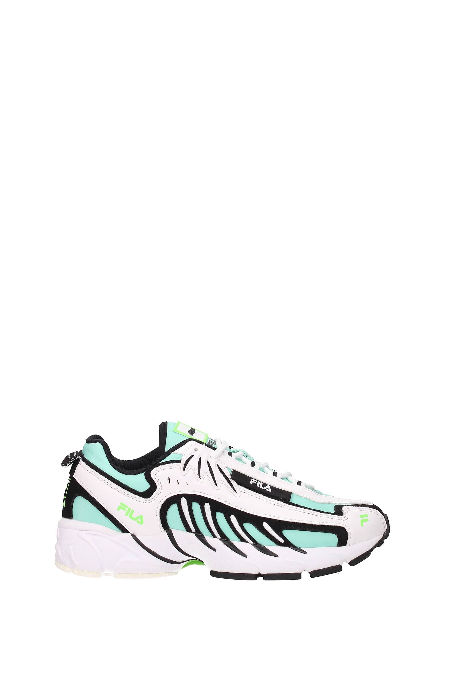 MSGM-Sneakers x fila Tessuto Bianco Verde Acqua-Donna