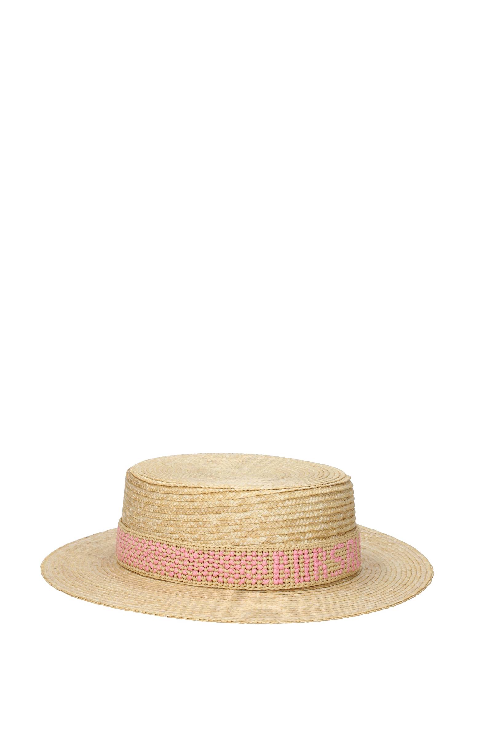 borsalino-cappelli paglia beige rosa pastello-donna