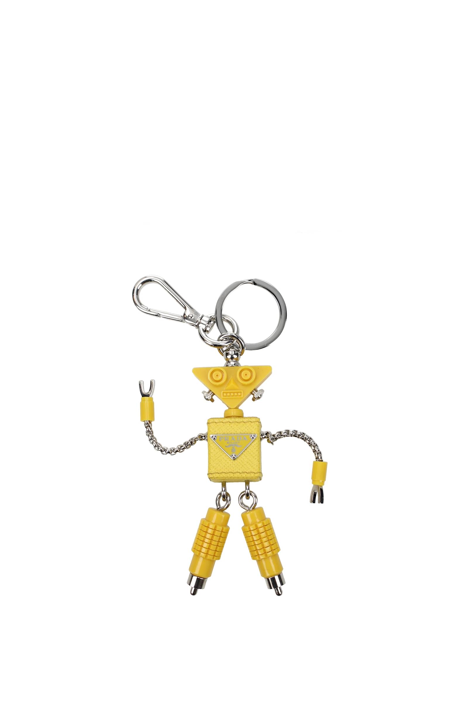 prada-portachiavi trick robot pelle giallo sole-uomo