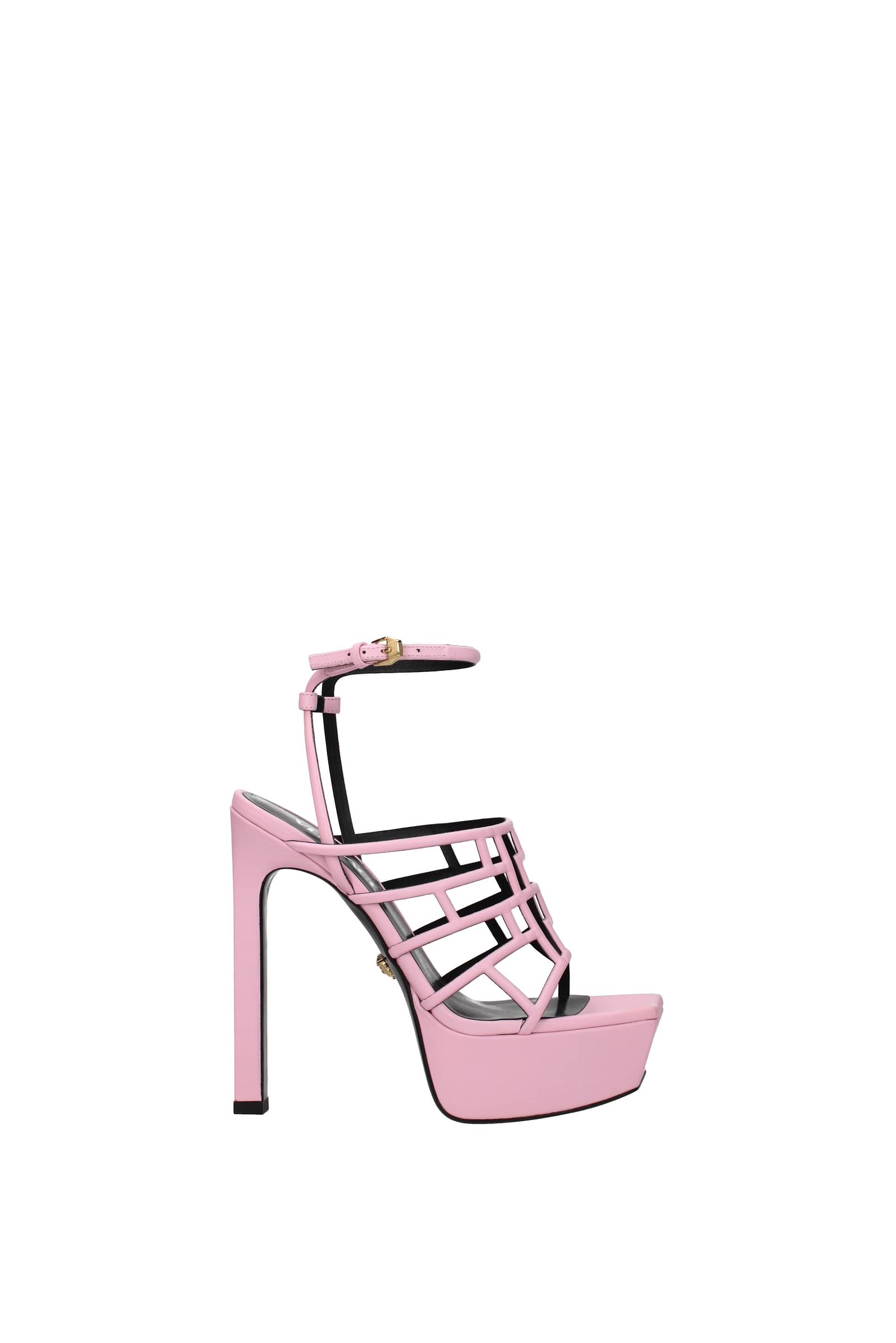 versace-sandali pelle rosa candy rose-donna