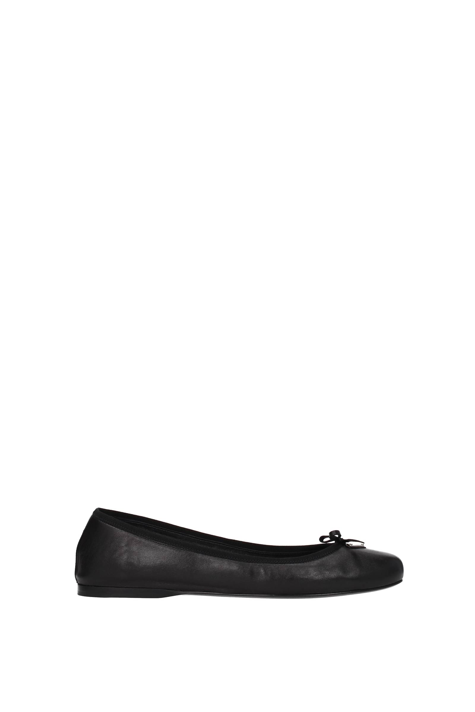 prada-ballerine pelle nero-donna