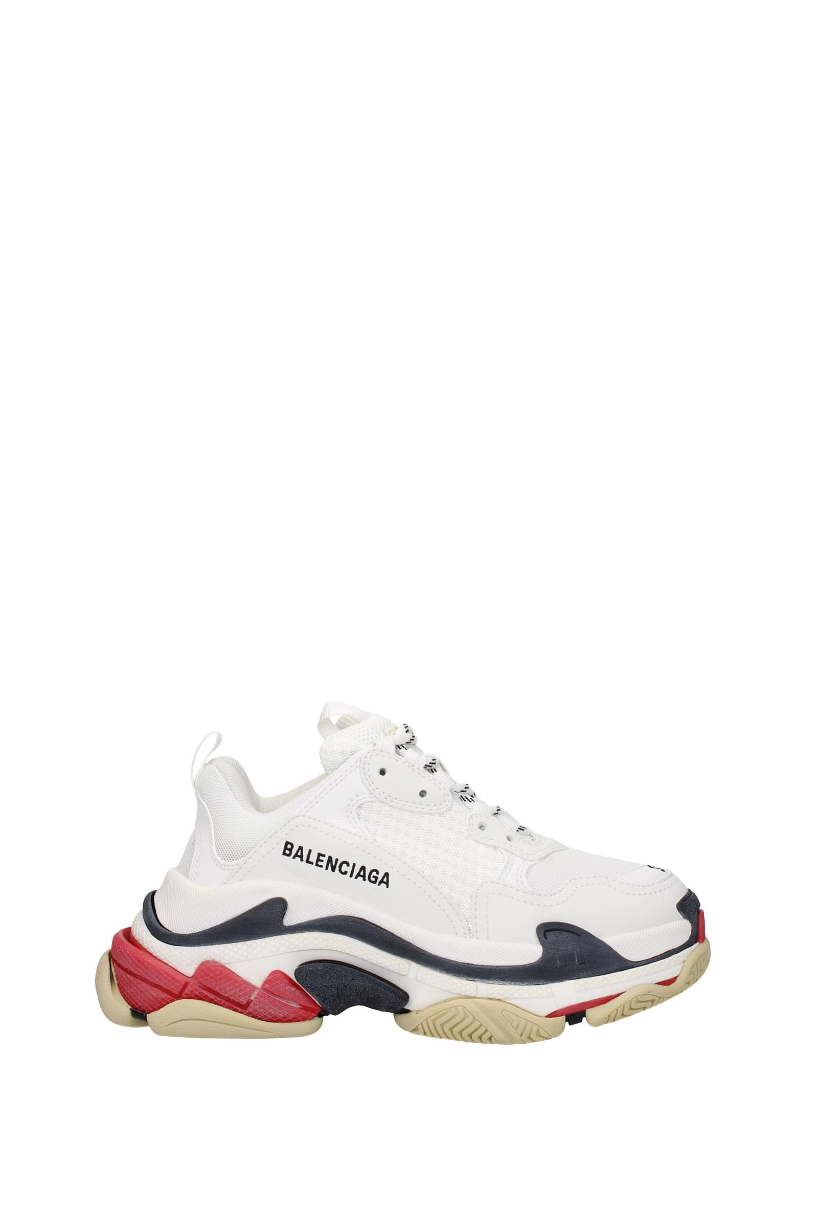 balenciaga-sneakers triple s tessuto bianco rosso-donna