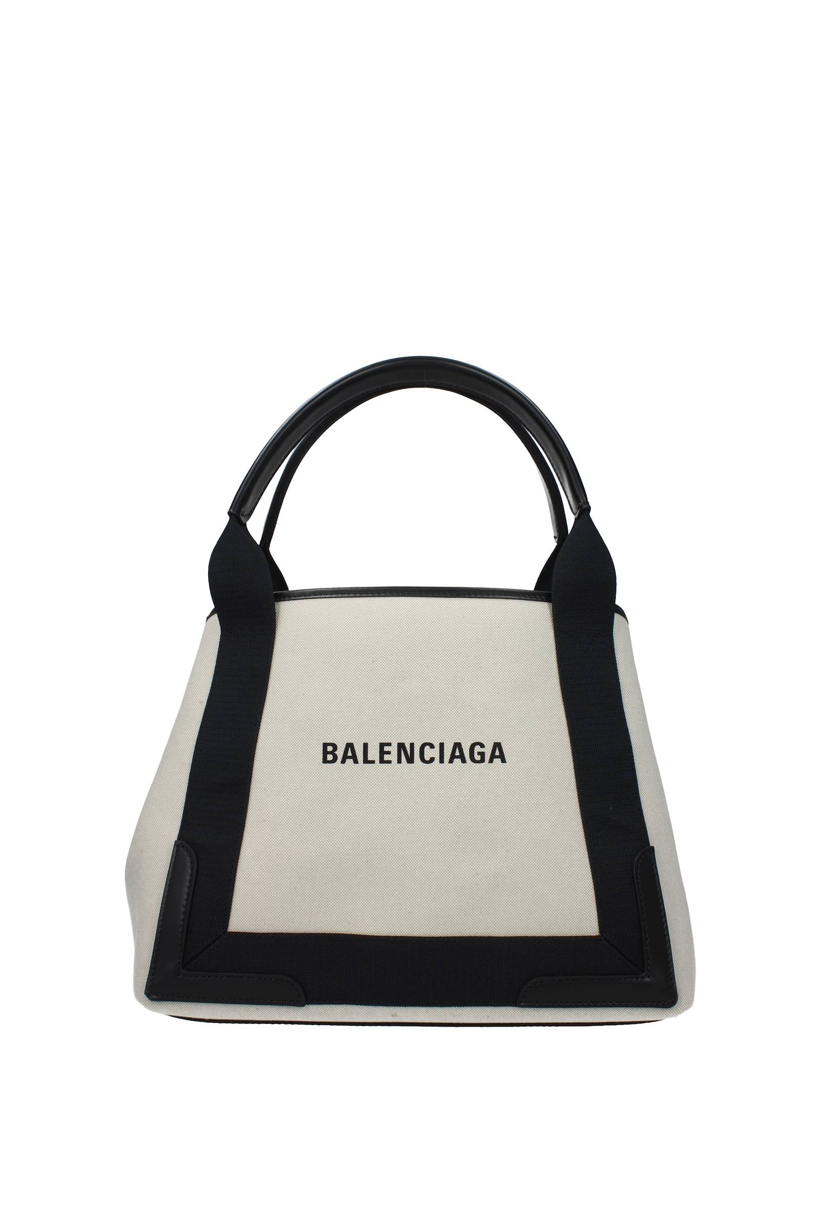 balenciaga-borse a mano tessuto beige nero-donna