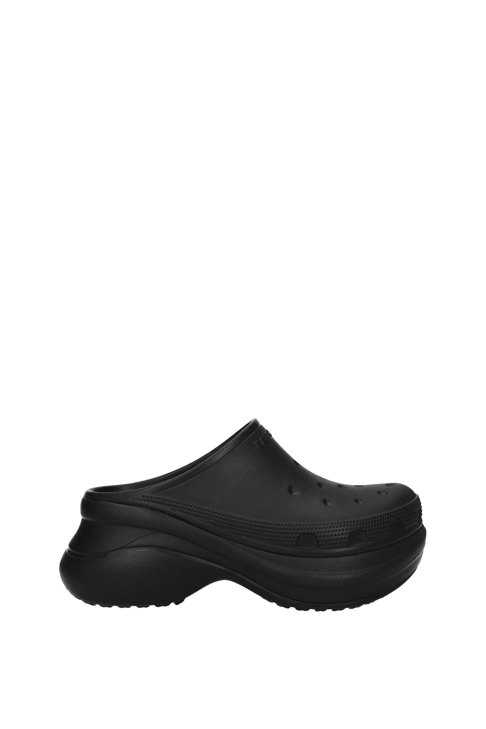 balenciaga-ciabatte e zoccoli crocs gomma nero-donna