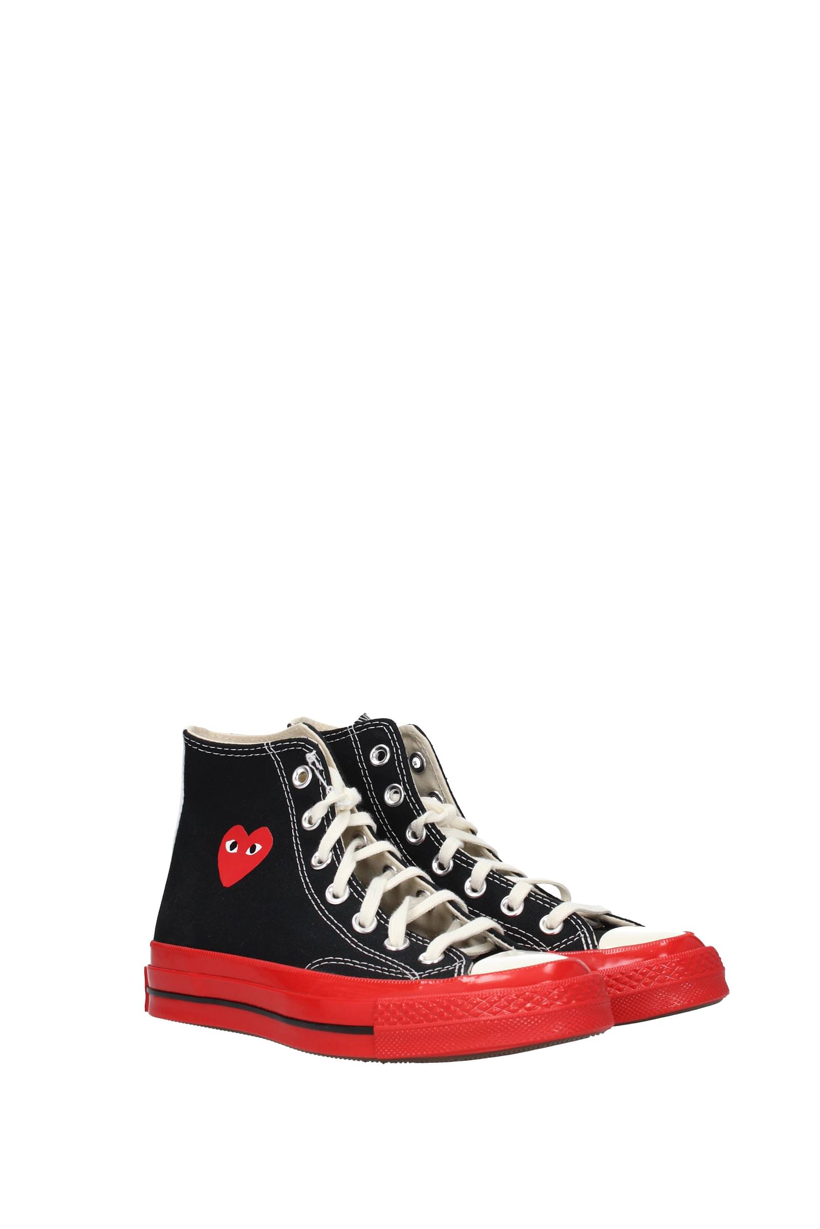 comme des garçons-comme des garçon sneakers converse tessuto nero rosso-donna