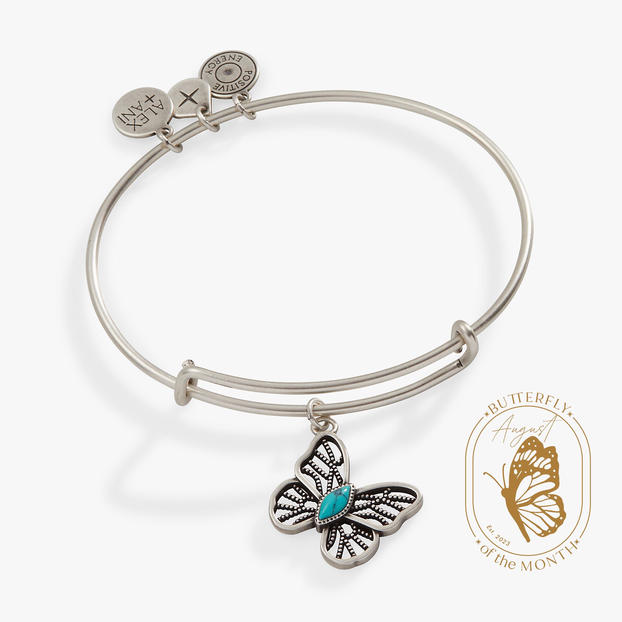 Women's Butterfly Charm Bangle Bracelet
