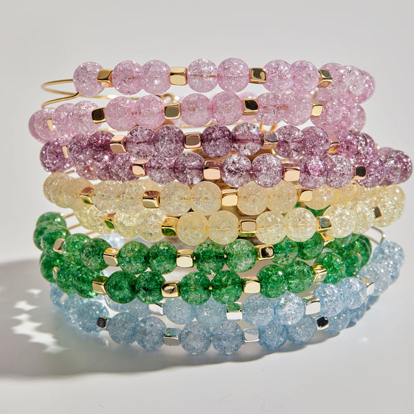 colorful spring beaded bracelets 