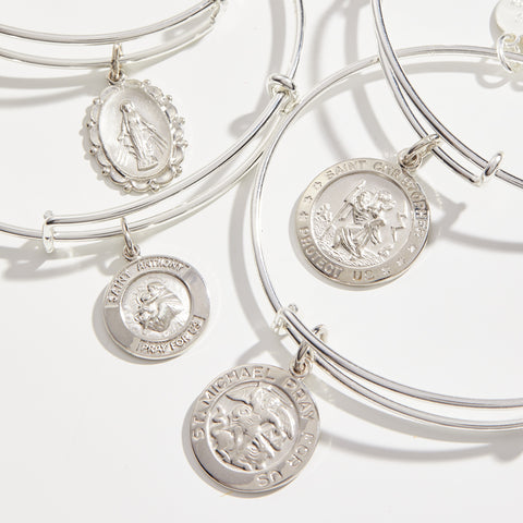 religious figures for protection charm bangles