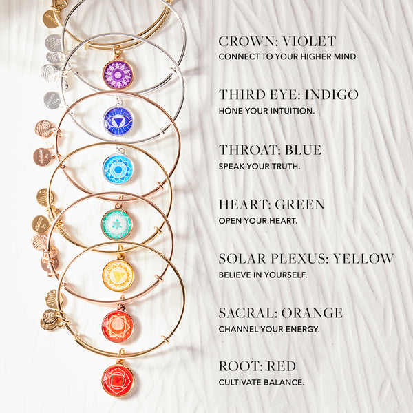 7 Chakras Necklace Tri Color Rose Gold, Silver, and Yellow gold