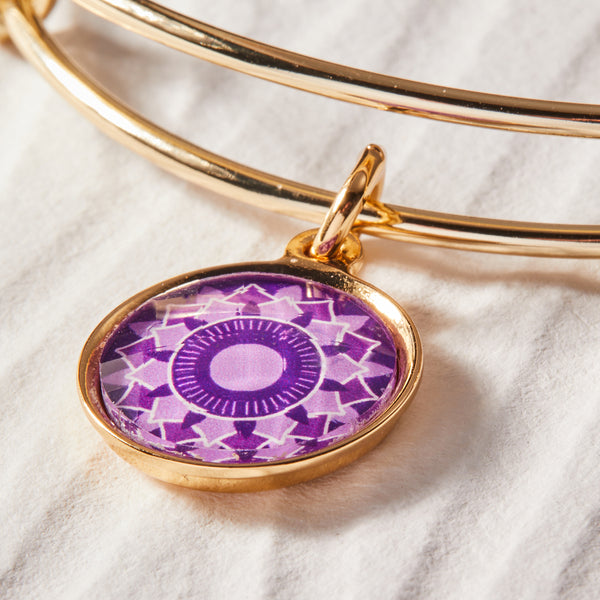 Purple crown chakra bracelet