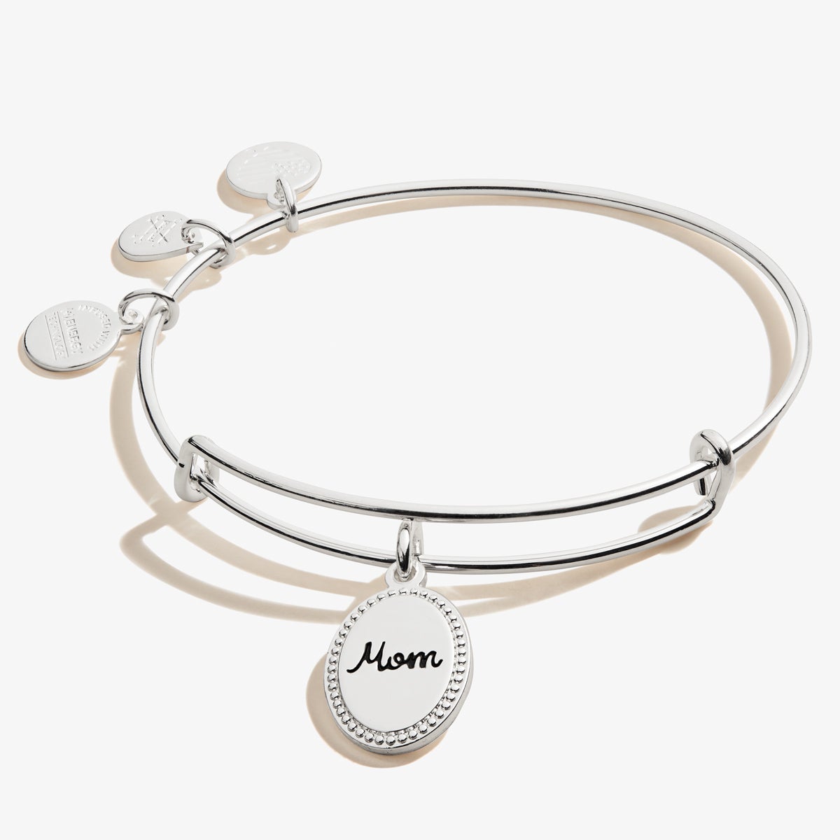 Mom Charm Bangle Bracelet, 'Bonded by Love'