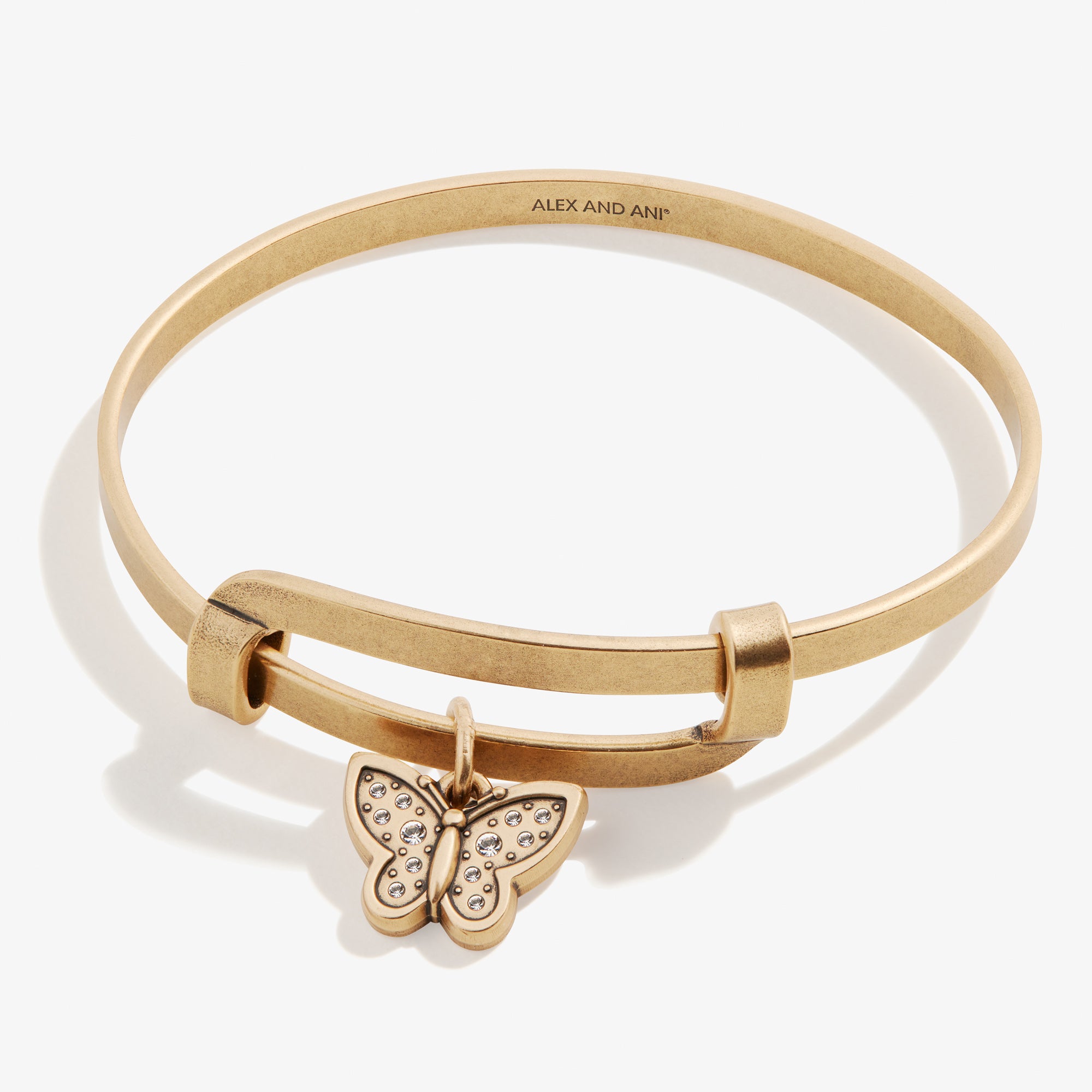 Motivation Butterfly Charm Bangle