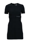 Sophisticated Back Zipper Belted Short Sleeves Sleeves Empire Waistline Crew Neck Dress