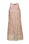 V-neck Sleeveless Polyester Sequined Dress