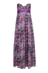 Tall Hidden Back Zipper Corset Waistline Sleeveless General Print Dress