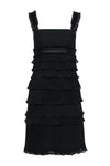 Sophisticated Tiered Hidden Back Zipper Sleeveless Polyester Ruffle Trim Party Dress