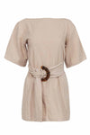 Wrap Belted Short Short Sleeves Sleeves Beach Dress