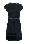 Sophisticated Hidden Back Zipper Short Sleeves Sleeves Dress