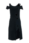 Cap Sleeves Slit Cutout Evening Dress/Midi Dress