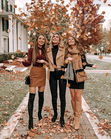 Thanksgiving Outfit Ideas black and camel