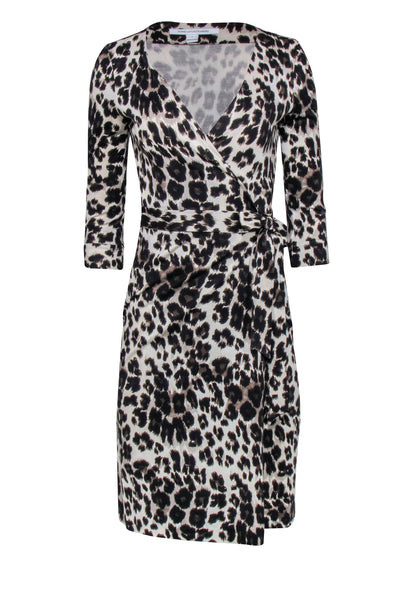 Wrap Animal Leopard Print Dress