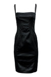 Sleeveless Slit Back Vent Back Zipper Little Black Dress/Party Dress/Midi Dress