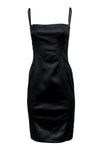Slit Back Vent Back Zipper Sleeveless Little Black Dress/Party Dress/Midi Dress