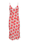 Viscose Hidden Side Zipper Sleeveless Floral Print Beach Dress/Evening Dress/Slip Dress