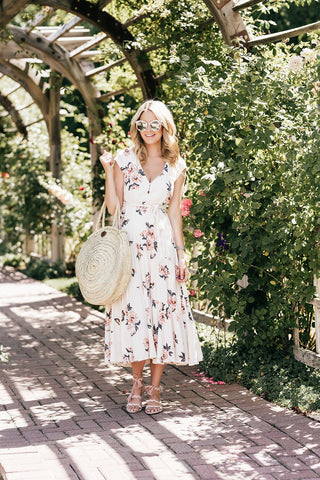 timeless floral print outfit