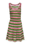 Tall Spring Sleeveless Striped Print Dress