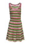 Tall Striped Print Spring Sleeveless Dress