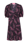 Short Sleeves Sleeves Polyester Wrap Floral Print Dress