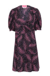 Short Sleeves Sleeves Floral Print Wrap Polyester Dress