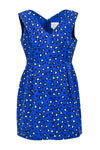 A-line V-neck Spring Hidden Back Zipper Animal Leopard Print Sleeveless Dress