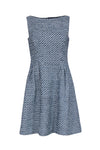 Pocketed General Print Tweed Sleeveless Dress