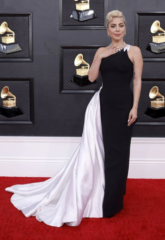 Lady Gaga asymmetric dress