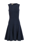 A-line Dropped Waistline Sleeveless Hidden Back Zipper Dress