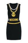 Back Zipper Scoop Neck Sleeveless General Print Dress