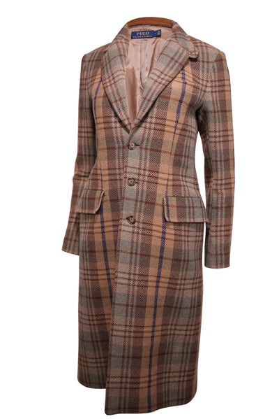 Lauren Ralph Lauren - Chocolate Brown Belted Longline Wool Coat w/ Fau –  Current Boutique