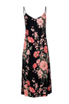 V-neck Spaghetti Strap Floral Print Midi Dress