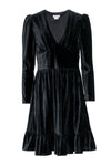 Cocktail Velvet Ribbed Dress