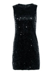 A-line Short Hidden Back Zipper Sequined Sleeveless Dress