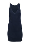 Petite V-neck Sleeveless Short Ribbed Summer Dress