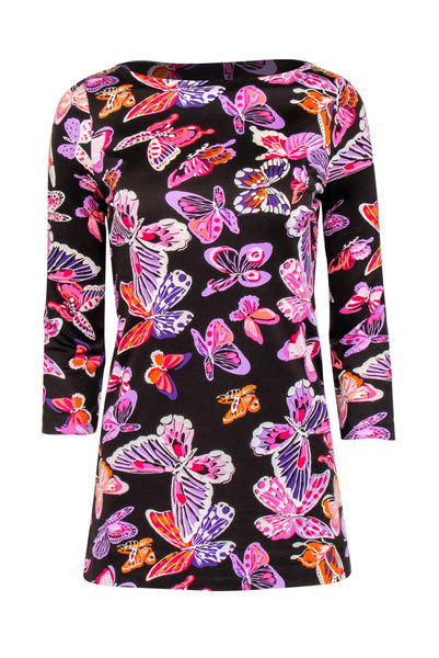 3/4 Flutter Sleeves Animal Print Dress